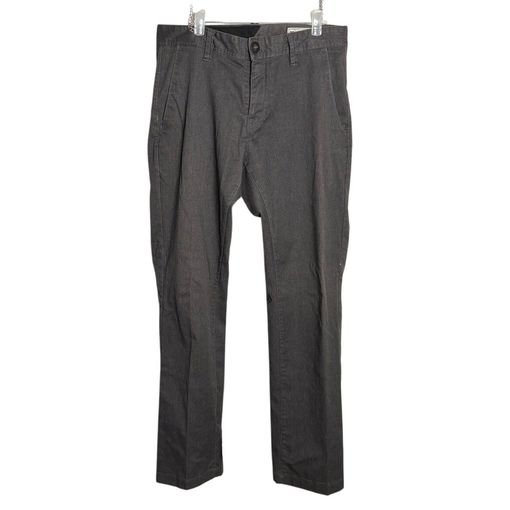 Volcom | Mens Frickin Modern Fit Chino Pants Grey Recycled Skateboard | Size 30 - Picture 3 of 7